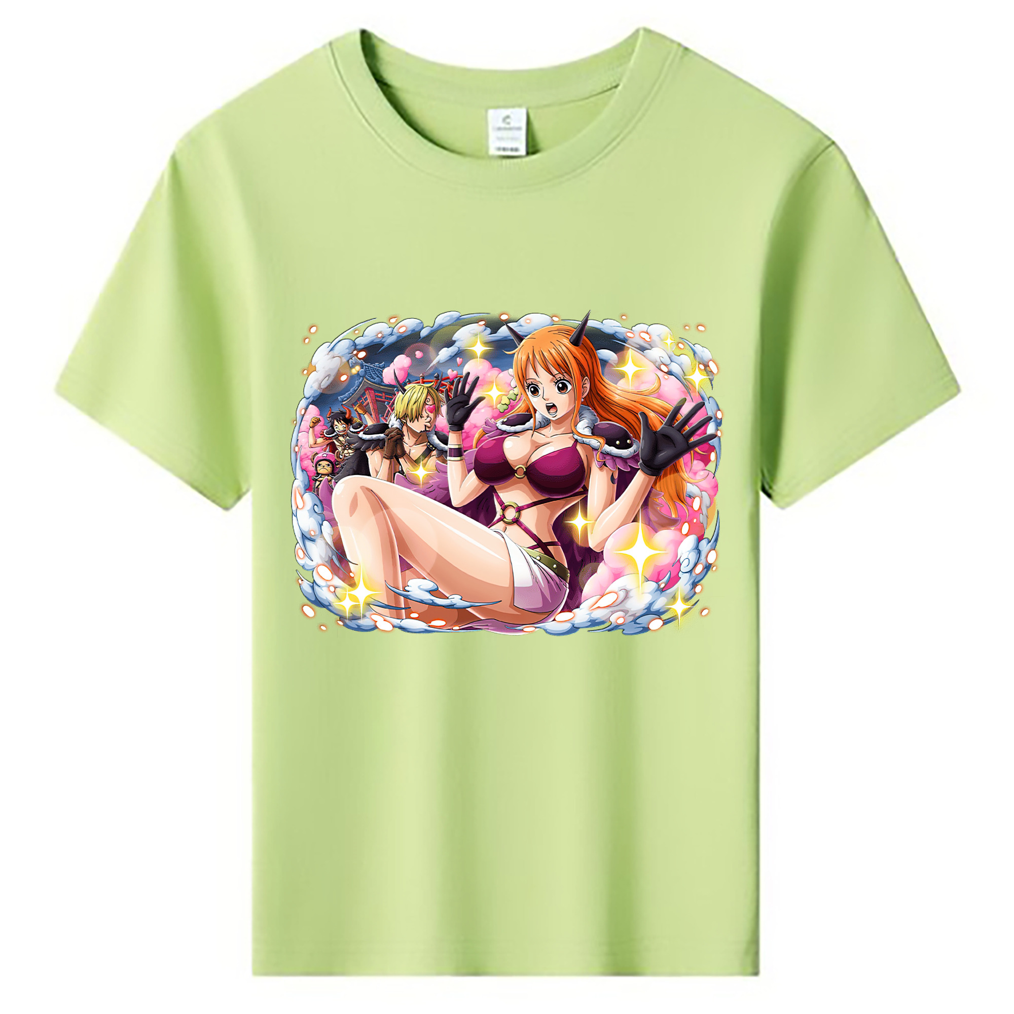 （画像用） ワンピース ナミ ONE PIECE Nami 綿100％キッズTシャツ（フロントプリント）